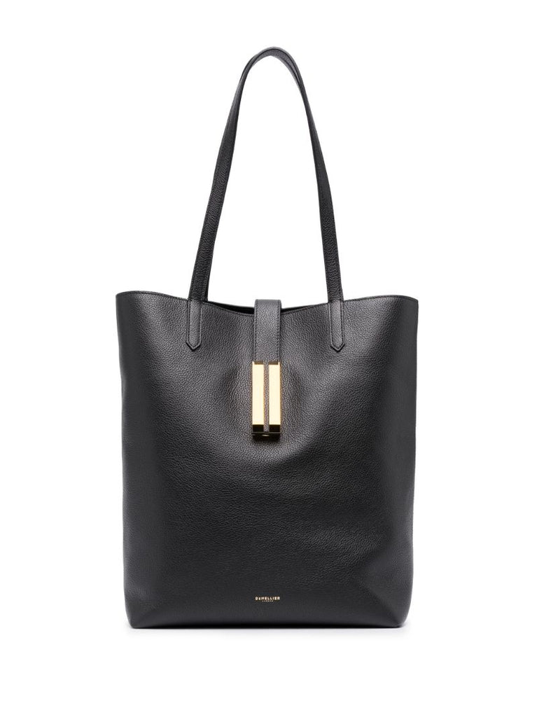 Black Vancouver Leather Tote Bag