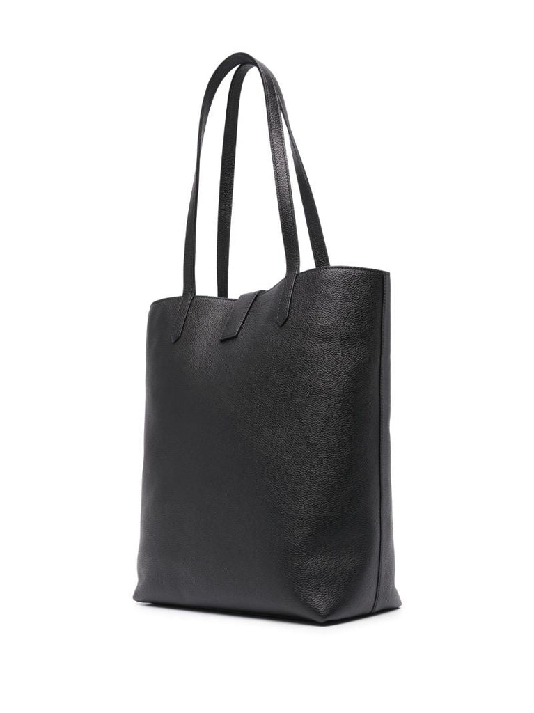 Black Vancouver Leather Tote Bag