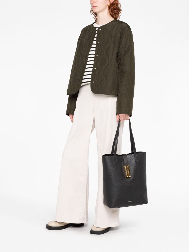 Black Vancouver Leather Tote Bag