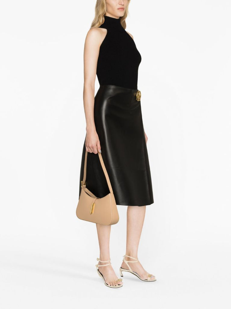 Neutral Tokyo Leather Shoulder Bag