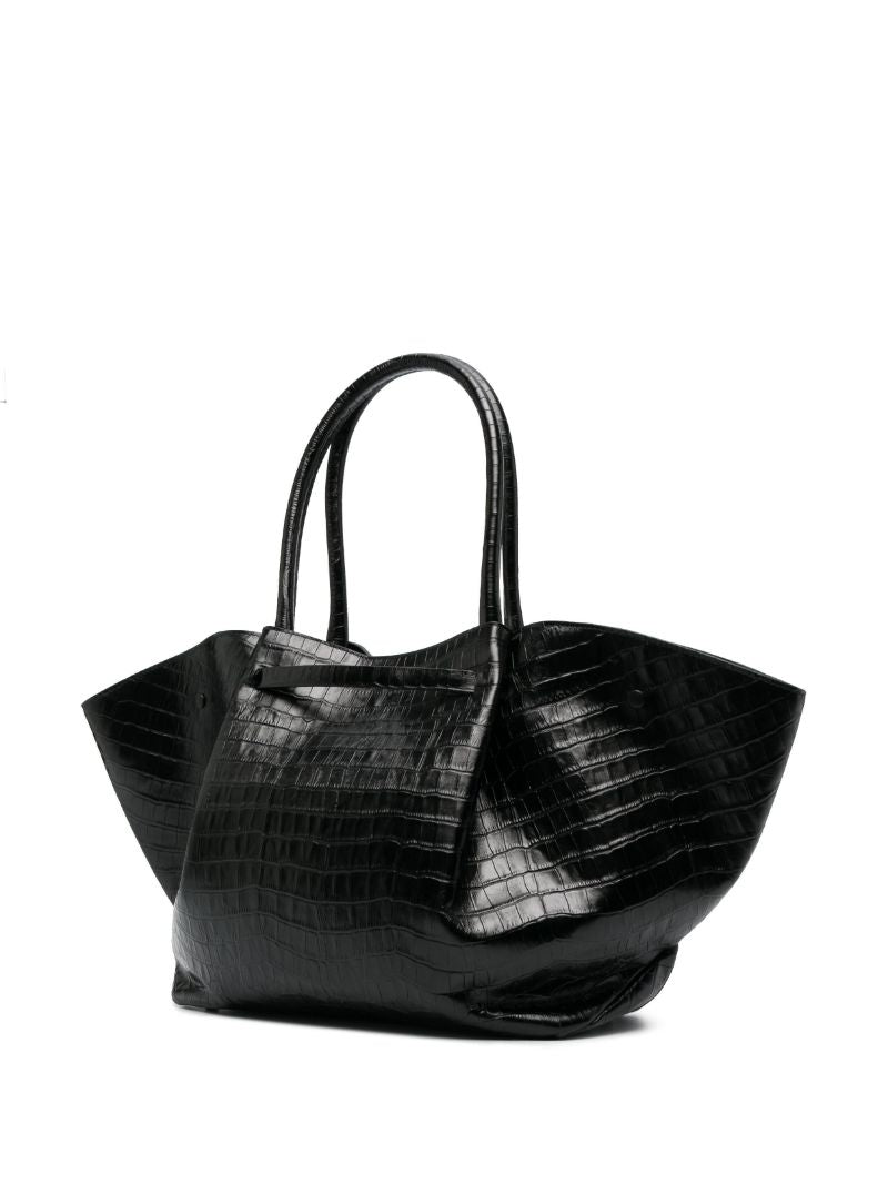 Black New York Leather Tote Bag