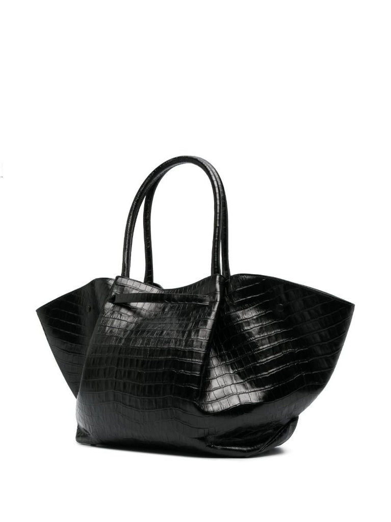 Black New York Leather Tote Bag