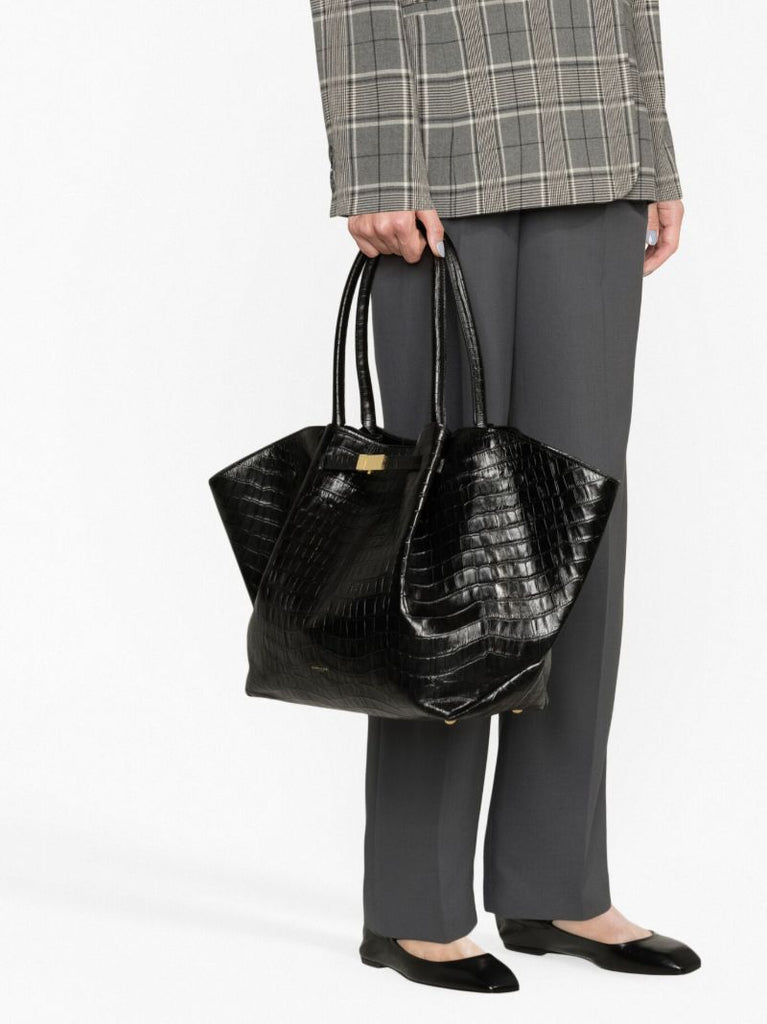 Black New York Leather Tote Bag
