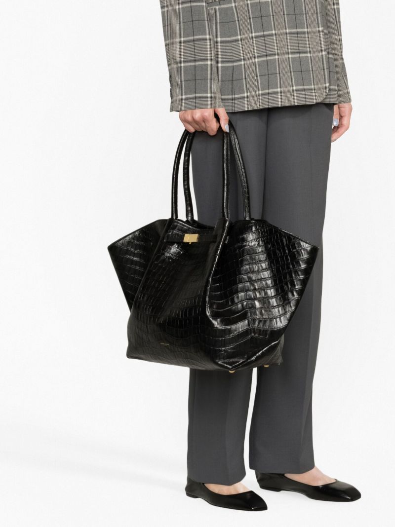 Black New York Leather Tote Bag