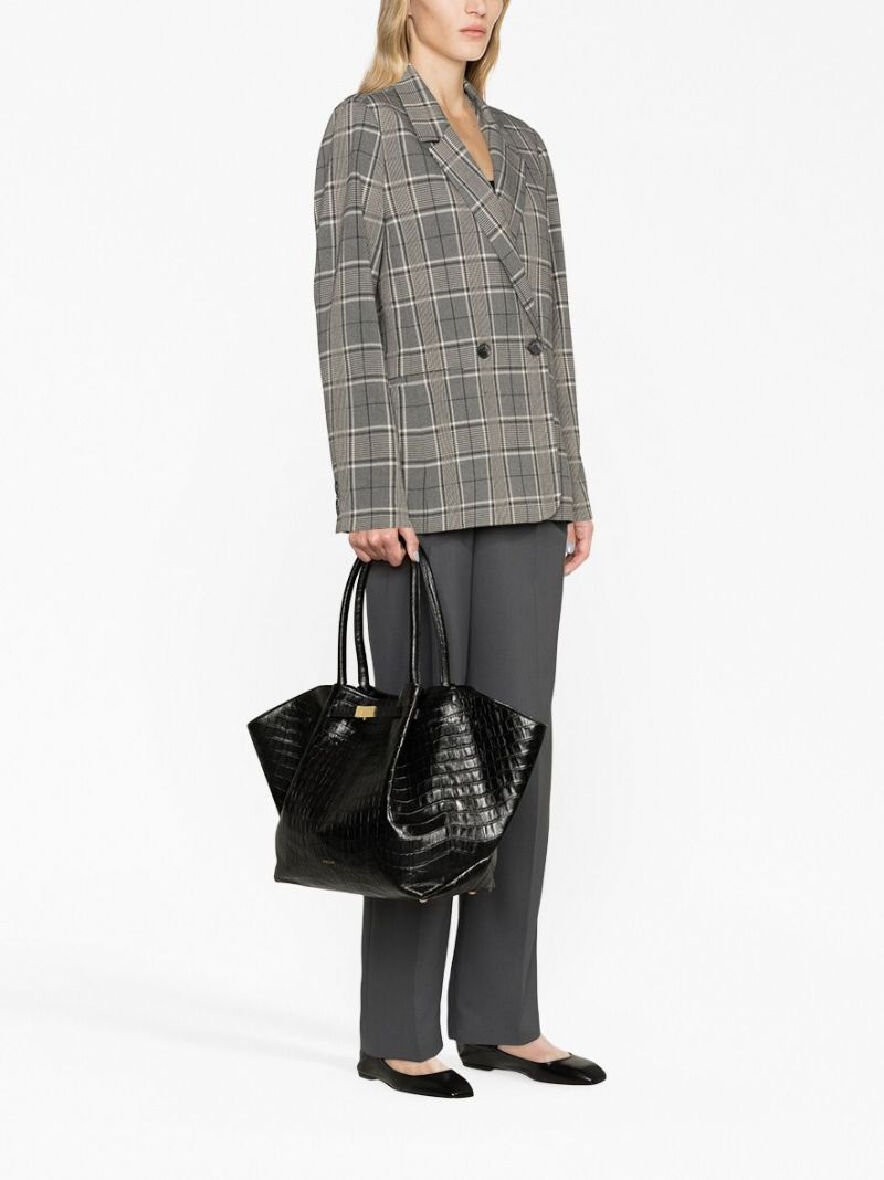 Black New York Leather Tote Bag