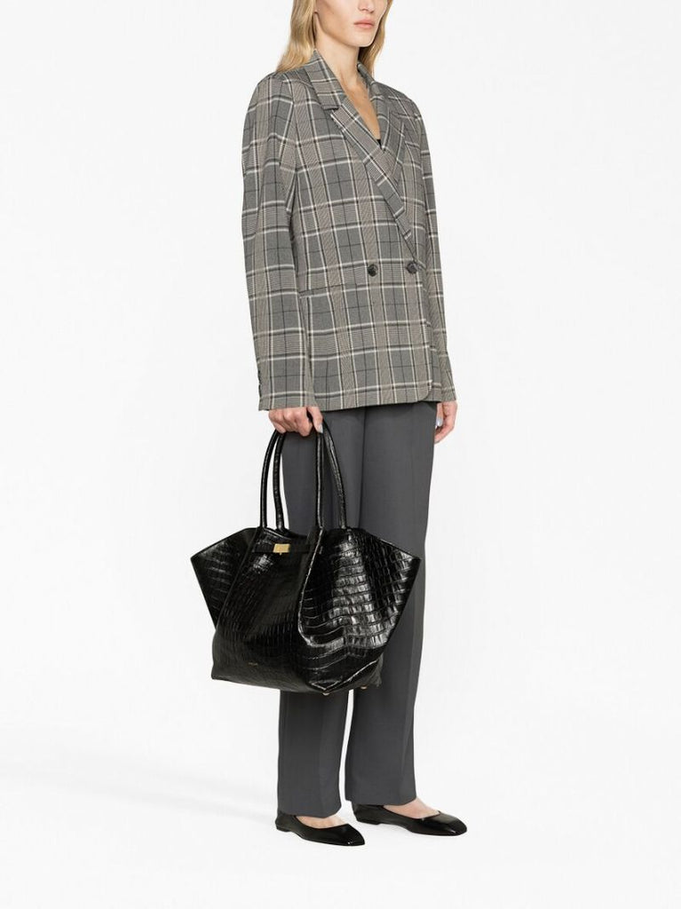 Black New York Leather Tote Bag