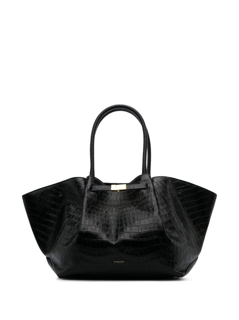 Black New York Leather Tote Bag