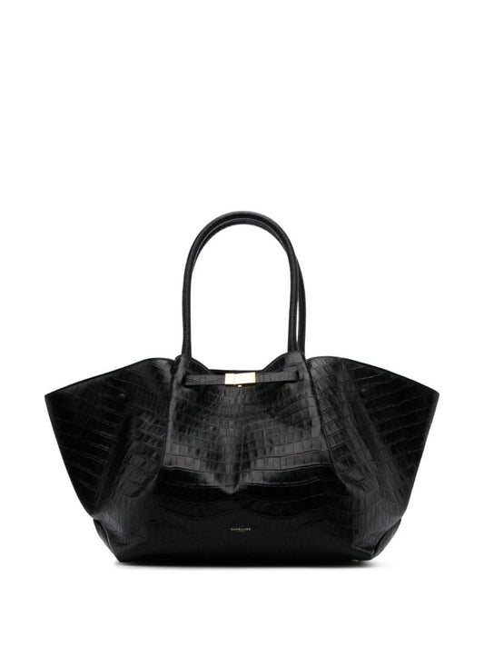 Black New York Leather Tote Bag