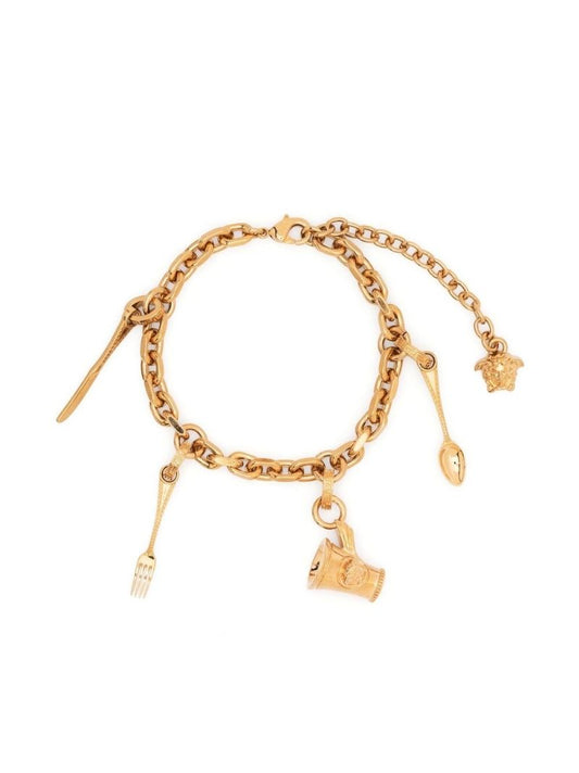 Gold-tone Cutlery Charm Bracelet