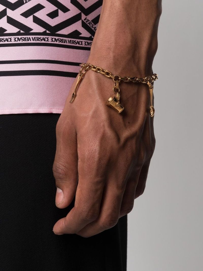 Gold-tone Cutlery Charm Bracelet