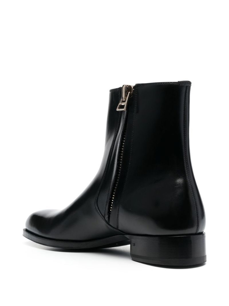 Black Edgar Leather Ankle Boots
