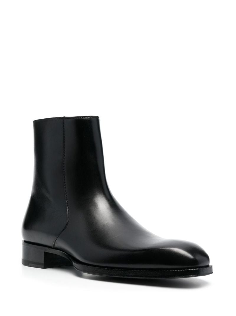 Black Edgar Leather Ankle Boots