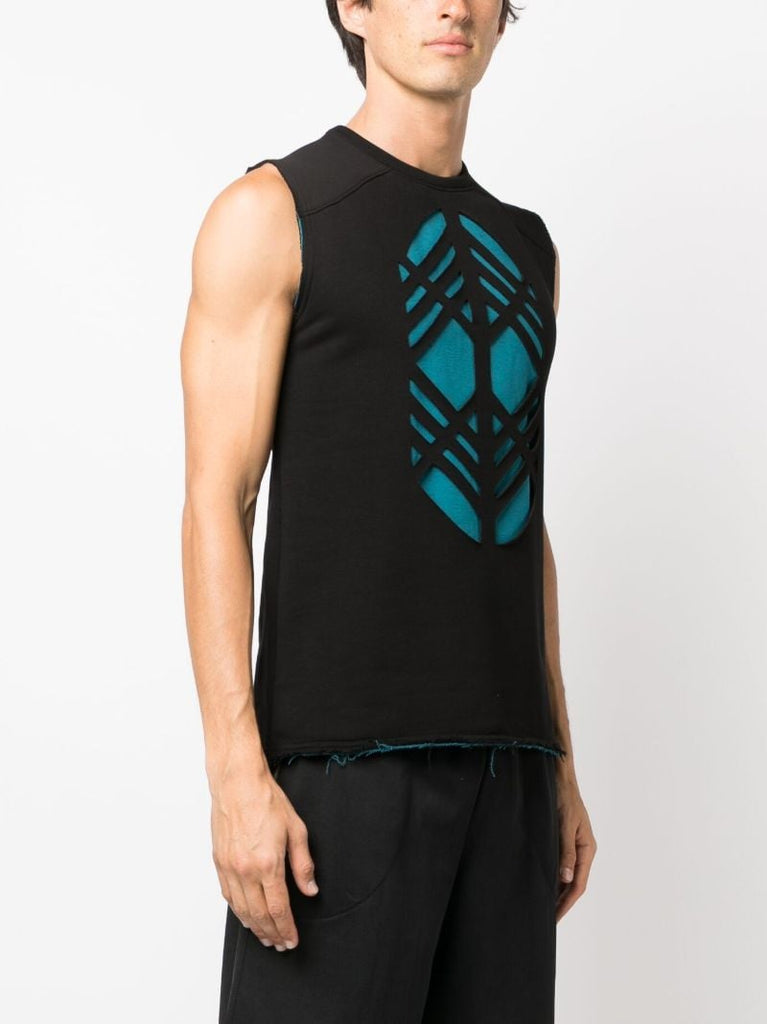 Black Laser-cut Tank Top