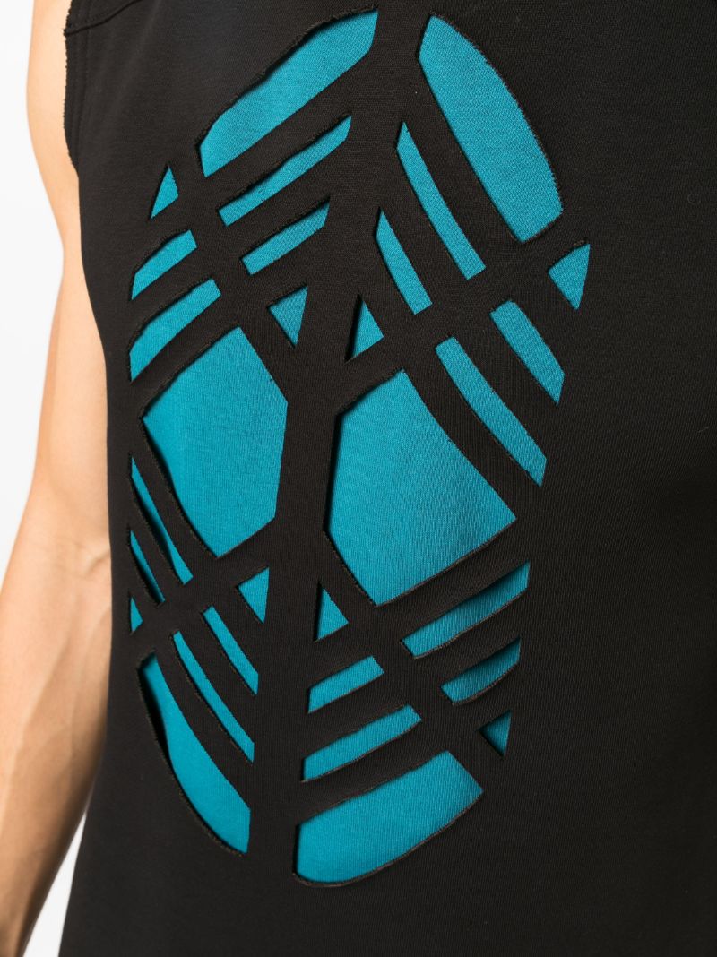 Black Laser-cut Tank Top