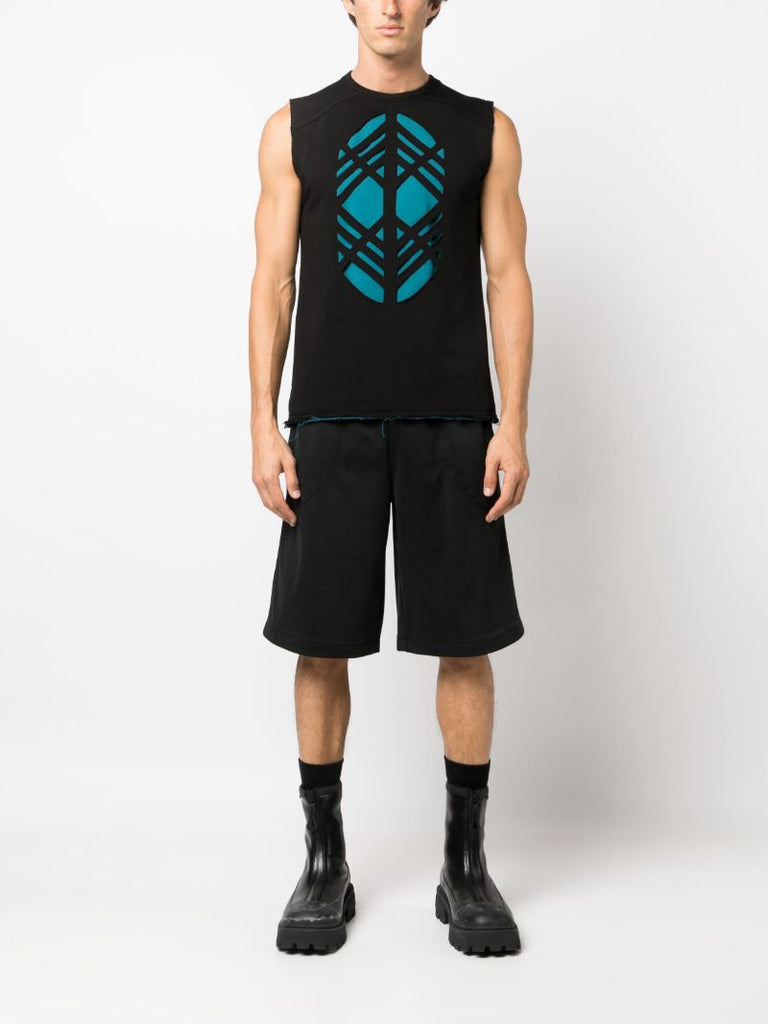 Black Laser-cut Tank Top