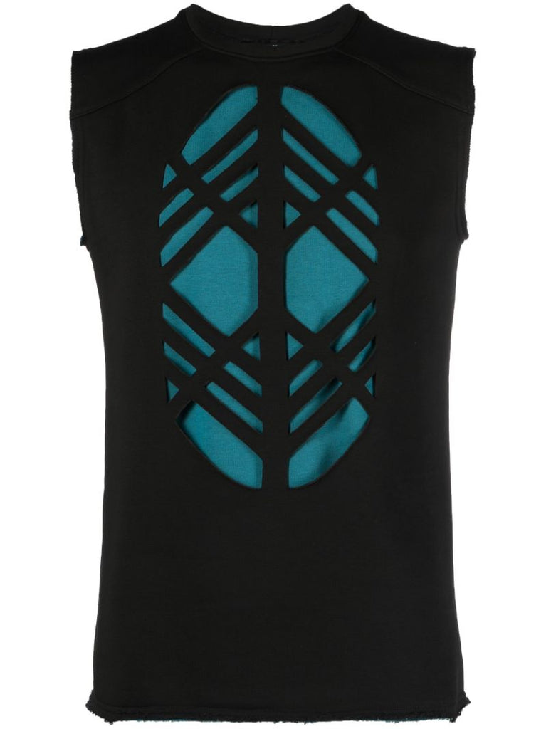 Black Laser-cut Tank Top