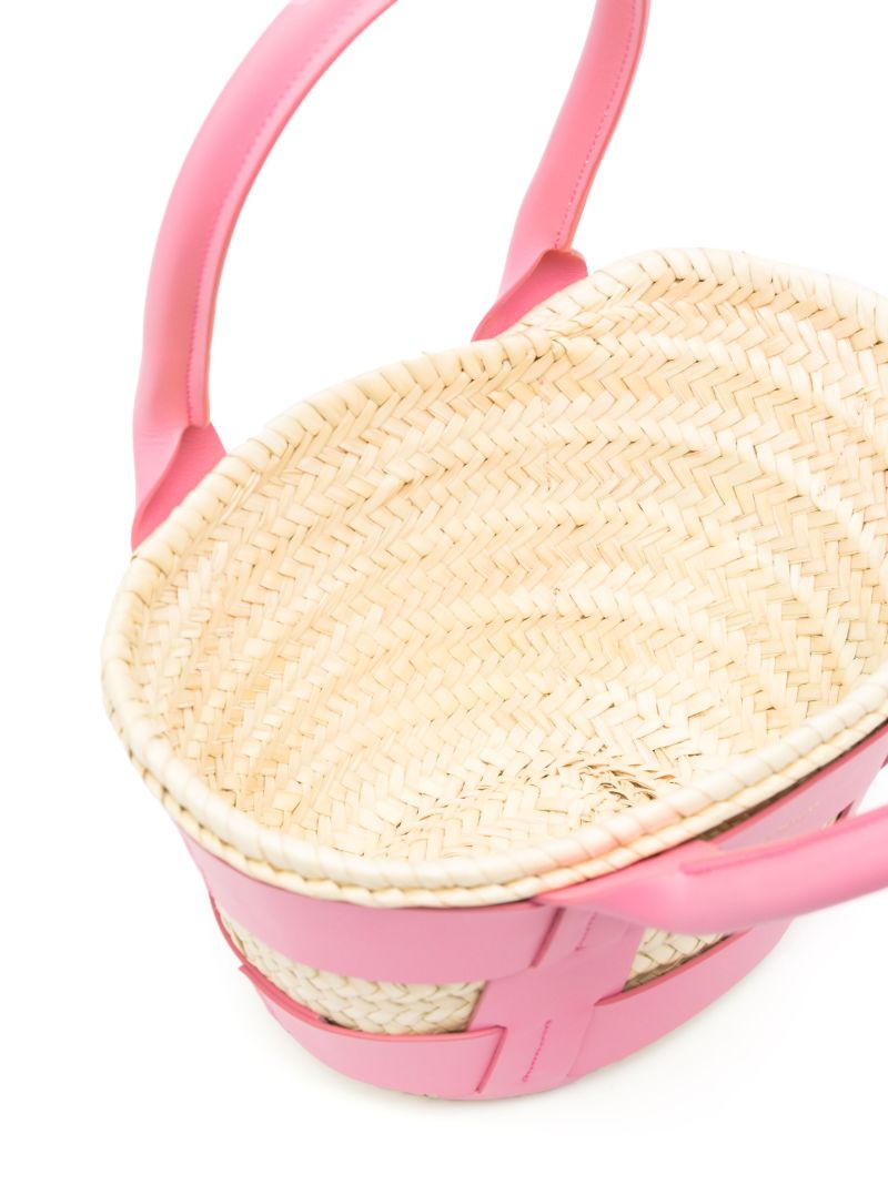 Pink Santorini Raffia Tote Bag