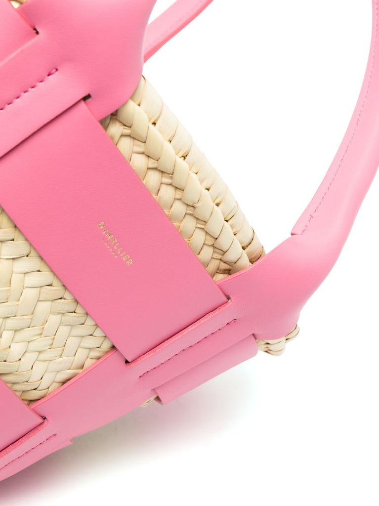 Pink Santorini Raffia Tote Bag
