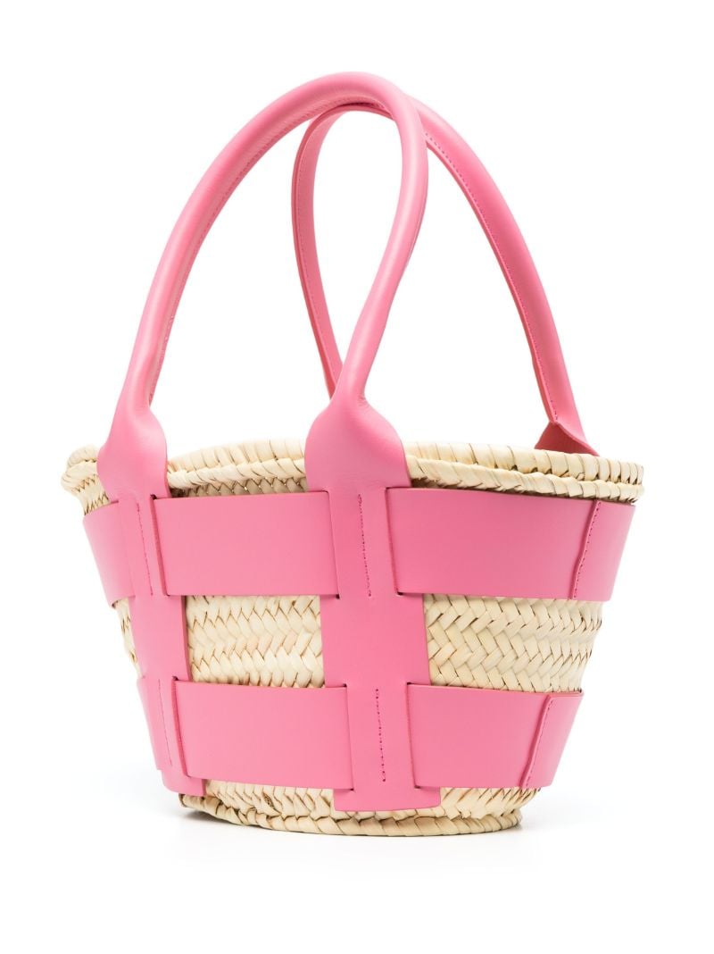 Pink Santorini Raffia Tote Bag