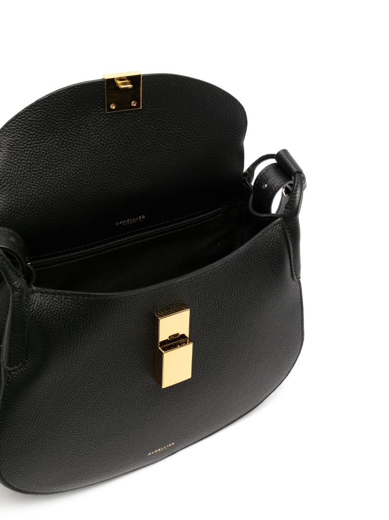 Black Lausanne Leather Cross Body Bag