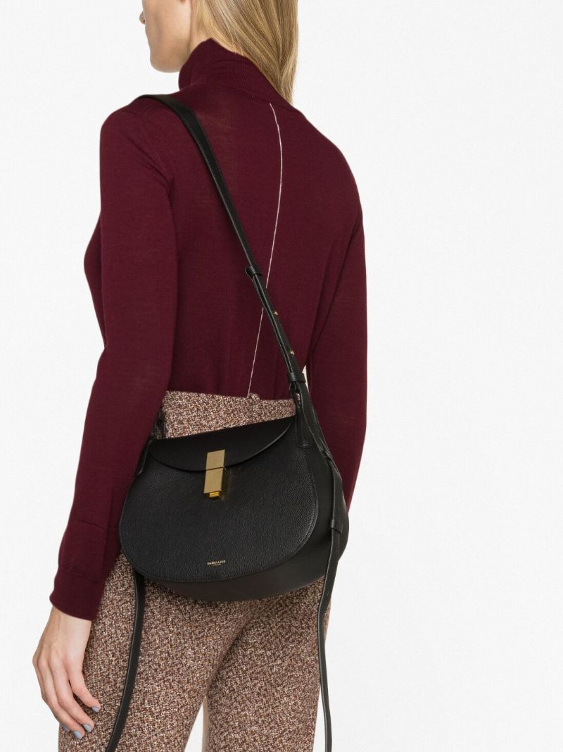 Black Lausanne Leather Cross Body Bag