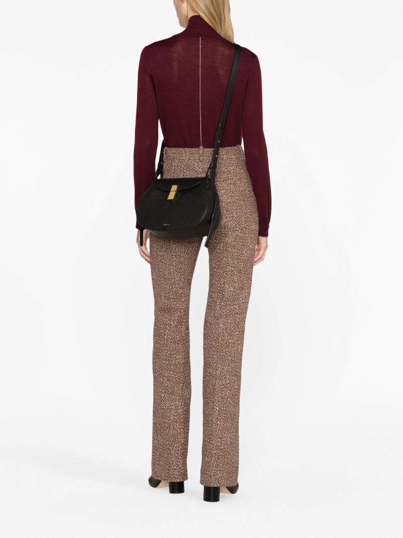 Black Lausanne Leather Cross Body Bag