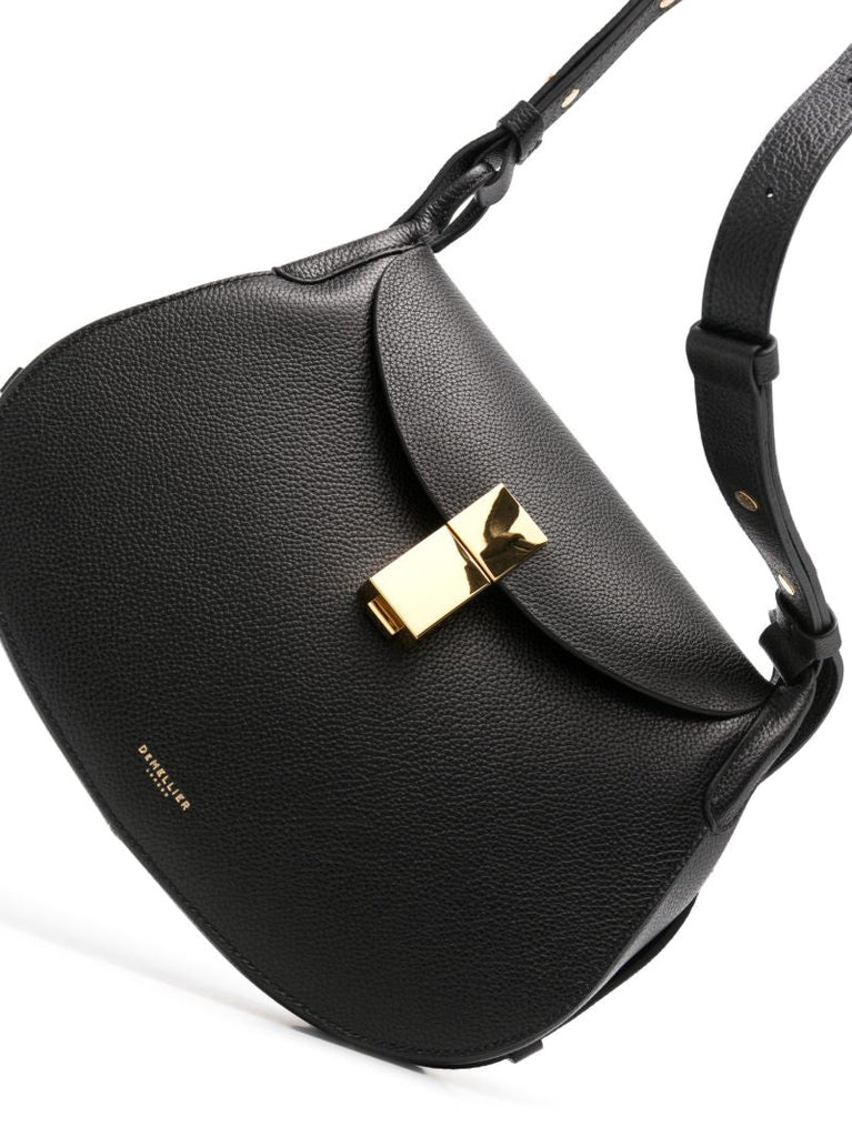 Black Lausanne Leather Cross Body Bag
