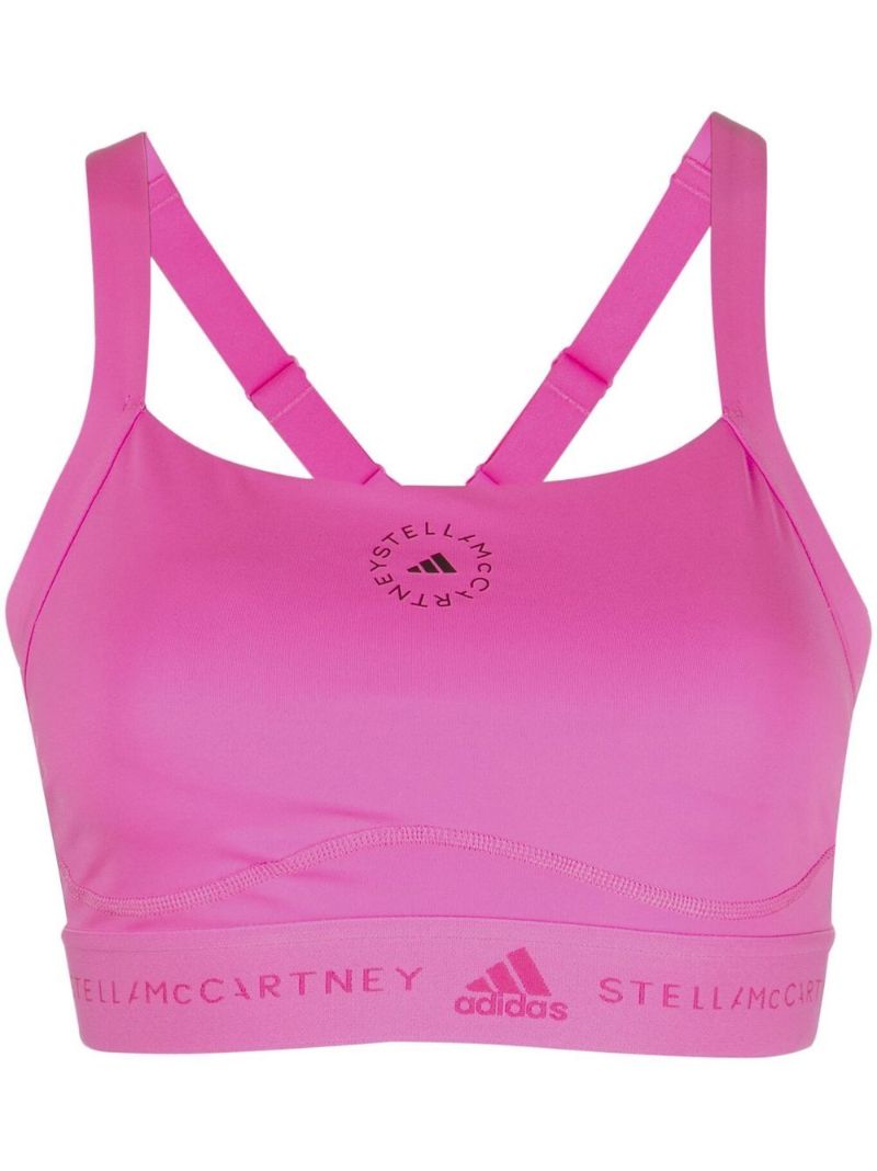 Pink Truepurpose Logo Sports Bra