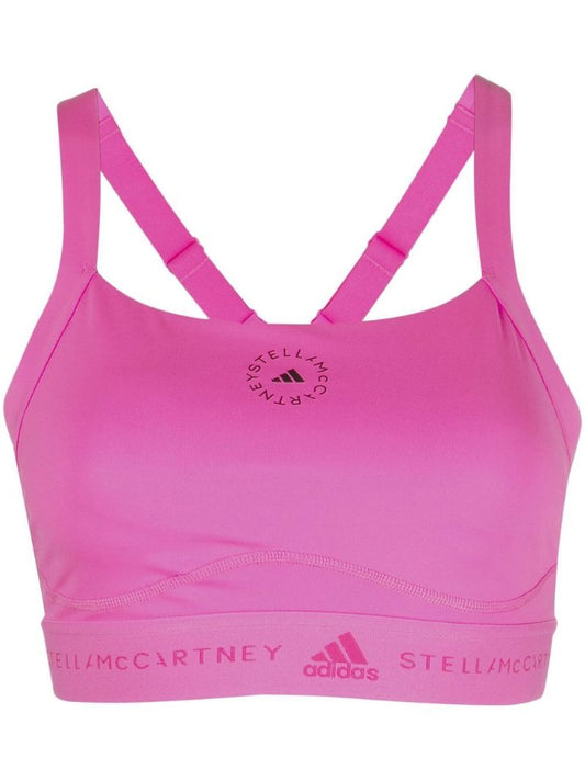 Pink Truepurpose Logo Sports Bra