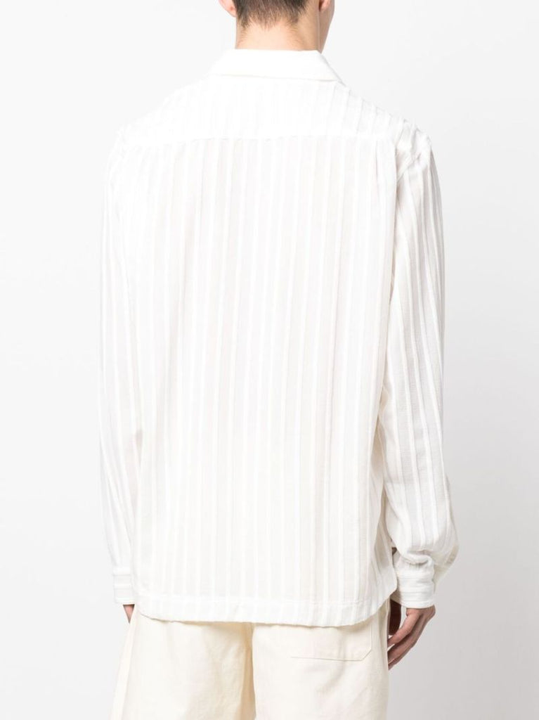 White Ridley Chenille Stripe Shirt