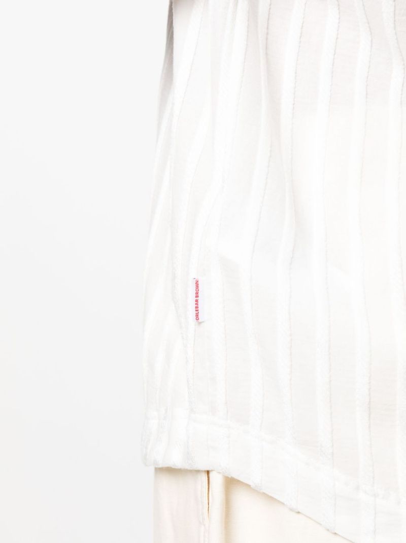 White Ridley Chenille Stripe Shirt