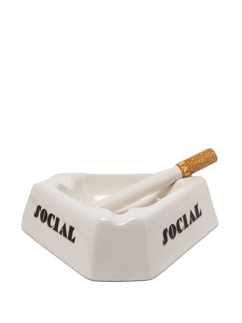 White Social Smoker Ashtray