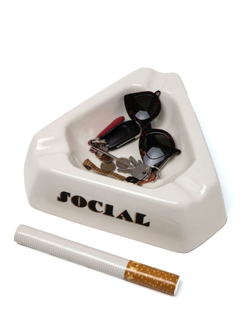 White Social Smoker Ashtray