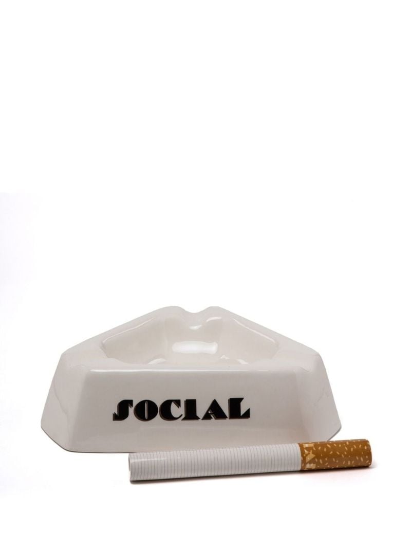 White Social Smoker Ashtray