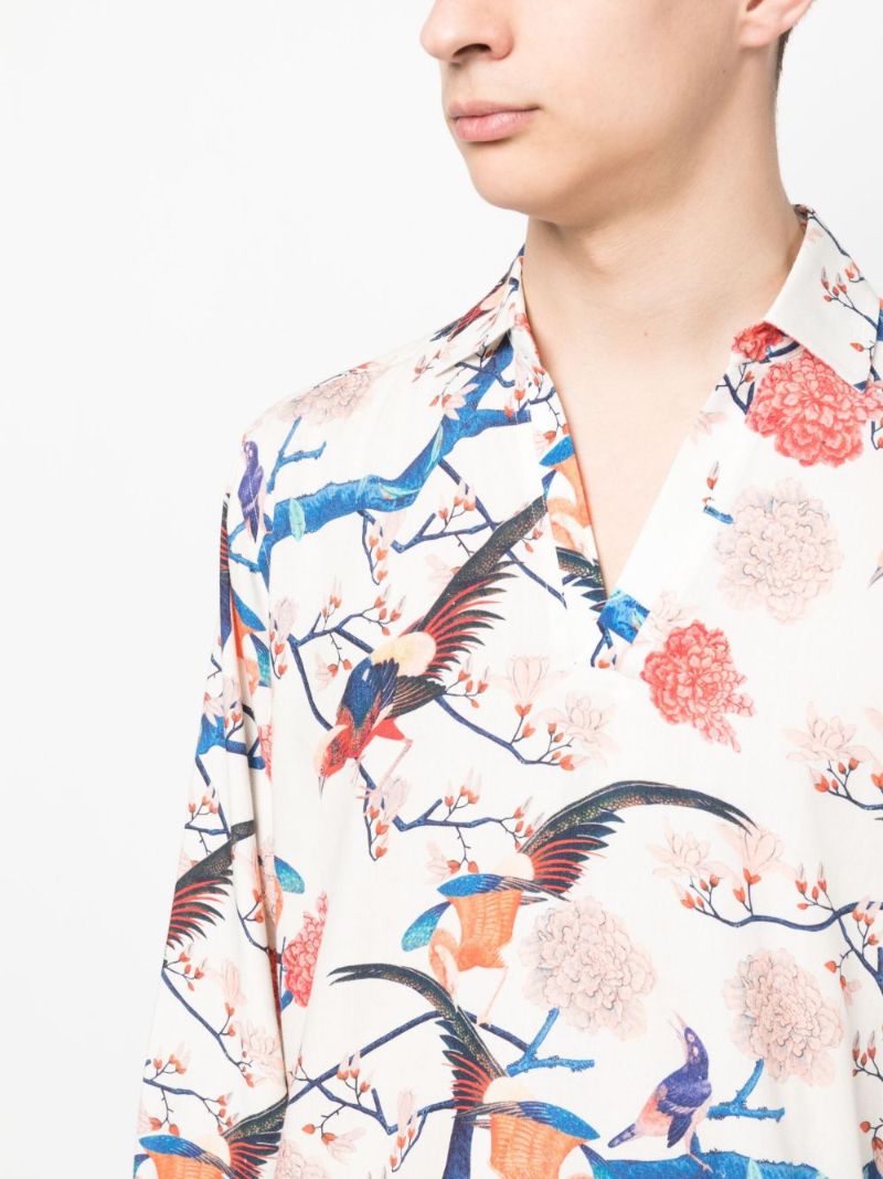 White Ridley Graphic Print Shirt