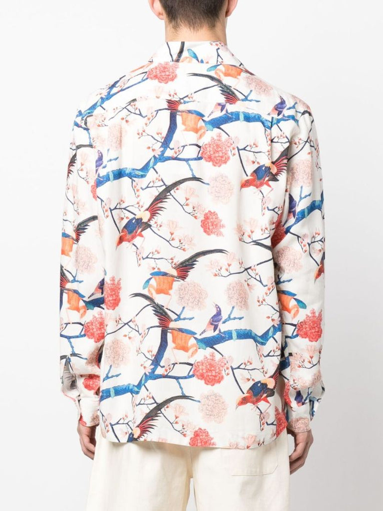 White Ridley Graphic Print Shirt