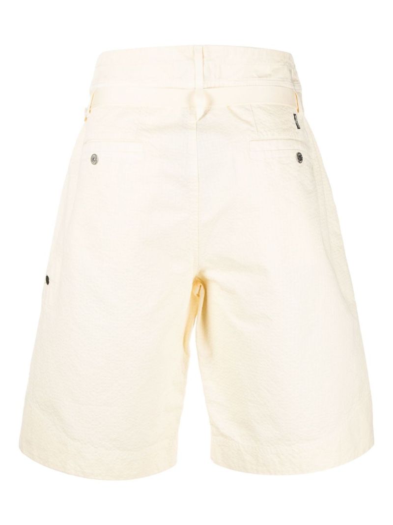 Yellow Cotton Bermuda Shorts