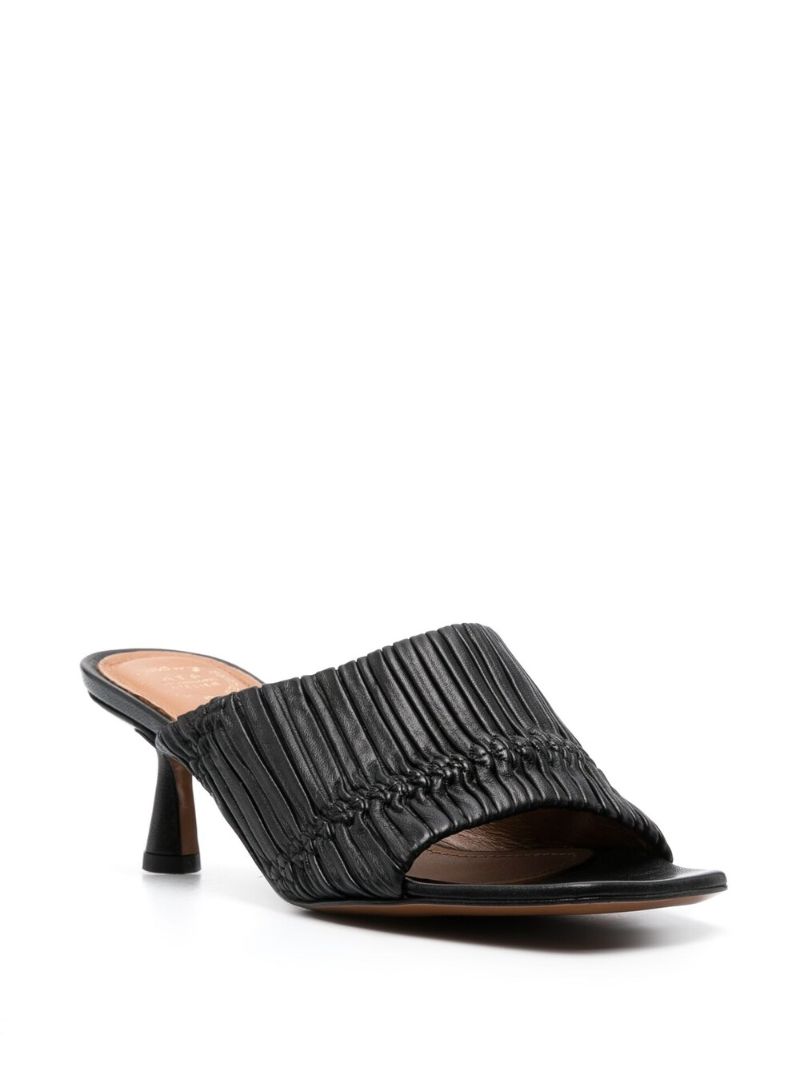 Black Caserta 75 PlissÃ_x0083_Â© Sandals