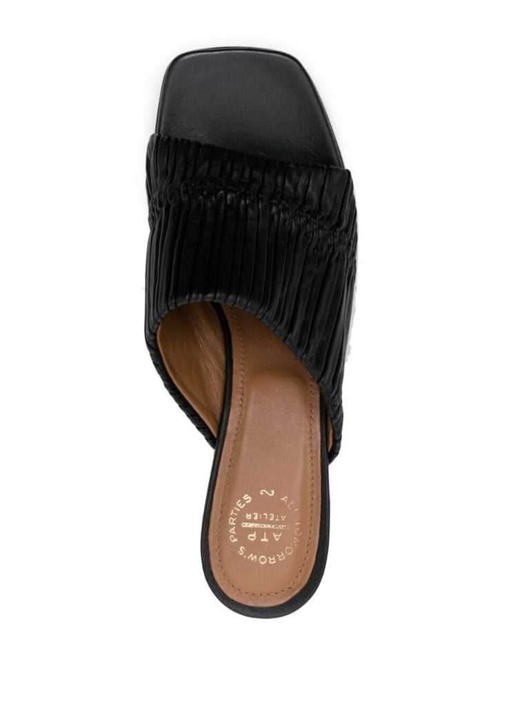 Black Caserta 75 PlissÃ_x0083_Â© Sandals