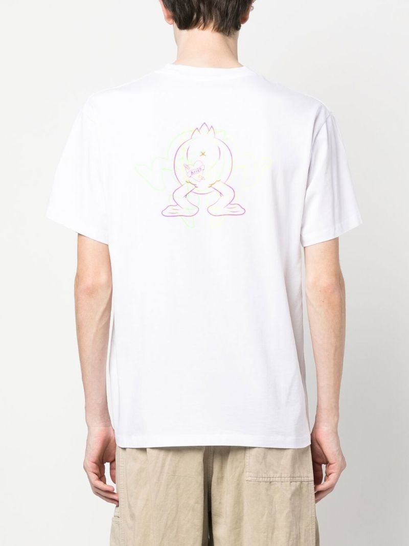 White Acid Duck Print T-shirt
