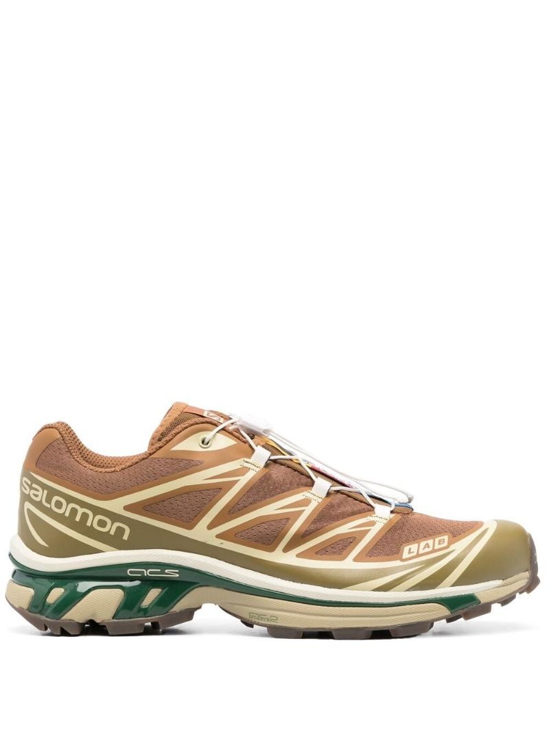 Brown Xt-6 Panelled Sneakers