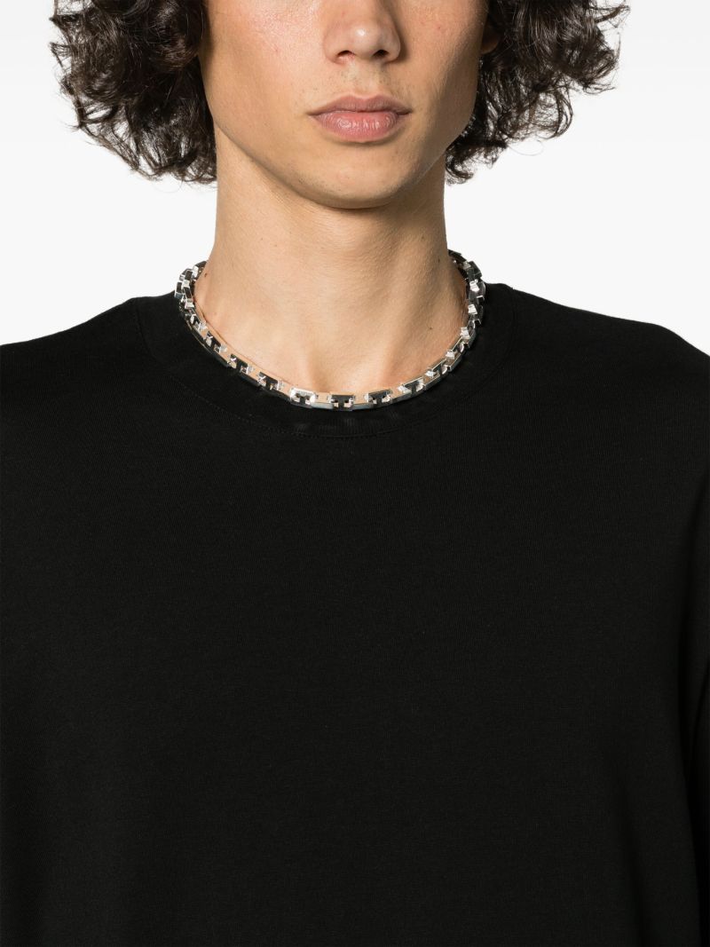 Sterling Silver H Logo Chain Necklace