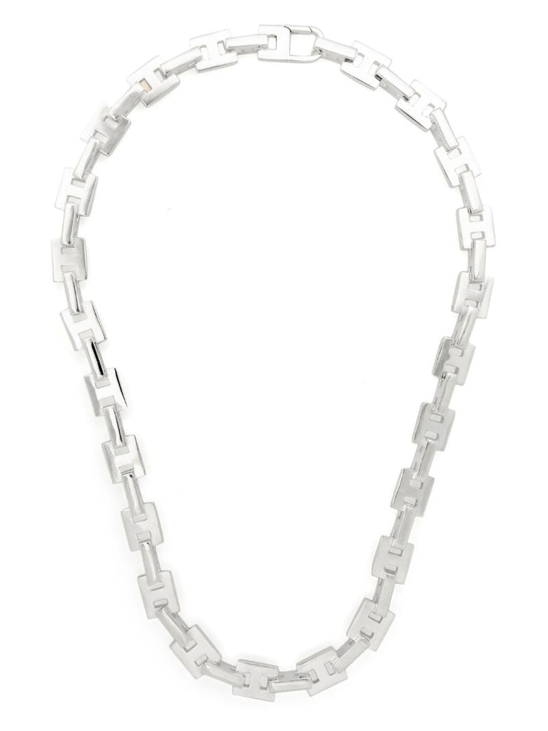Sterling Silver H Logo Chain Necklace