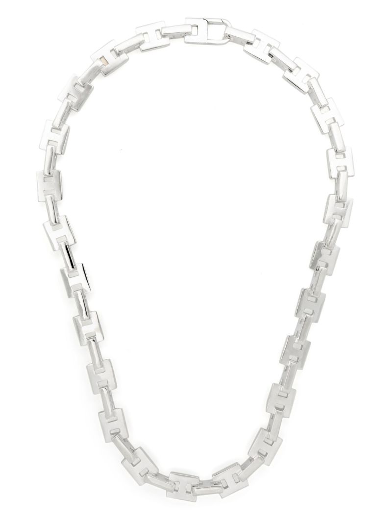 Sterling Silver H Logo Chain Necklace