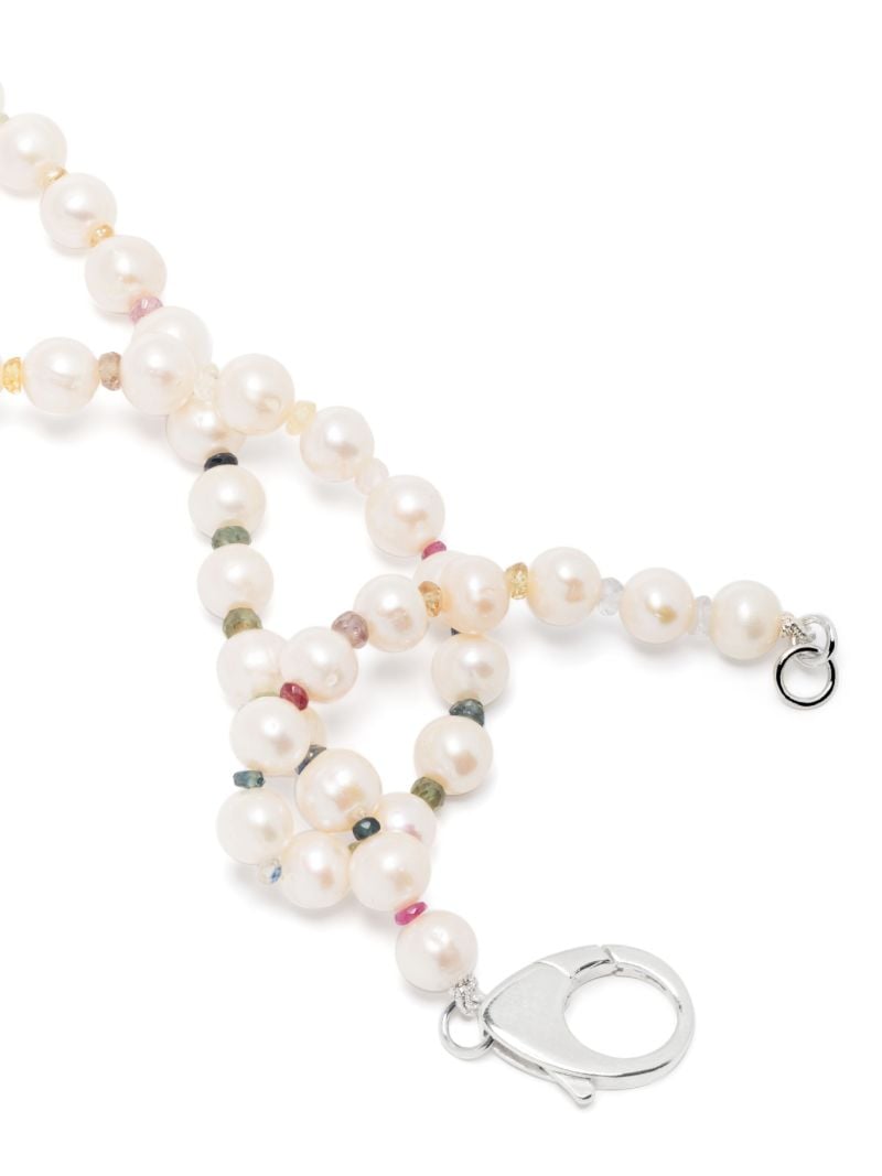 Sterling Silver Pearl and Crystal Necklace