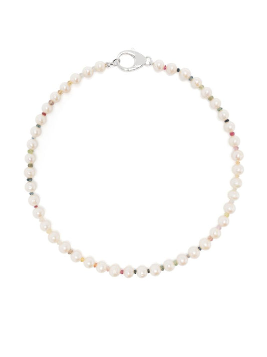 Sterling Silver Pearl and Crystal Necklace
