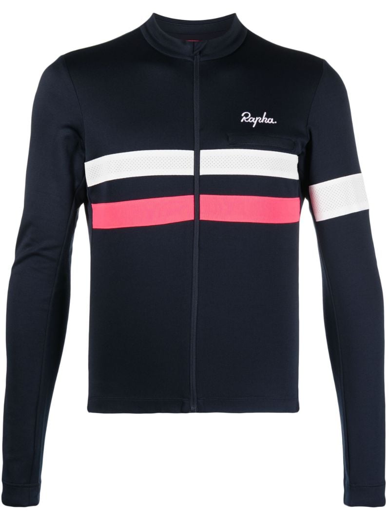 Blue Brevet Stripe Jersey Top