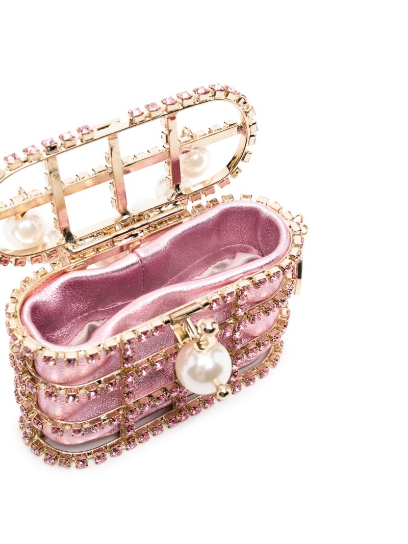 Pink Holli Embellished Top Handle Bag