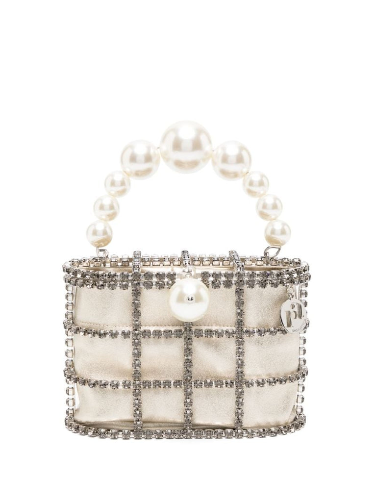 White Holli Crystal-embellished Tote Bag