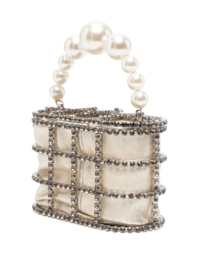 White Holli Crystal-embellished Tote Bag